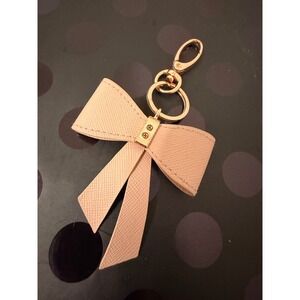 Bow Keychain Bag Charm Blush‎ Pink Gold